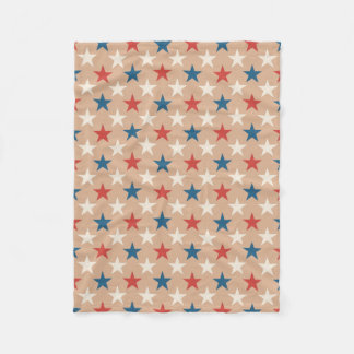 Patriotic American Stars pattern Fleece Blanket