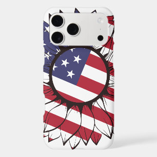 Patriotic American Sunflower
