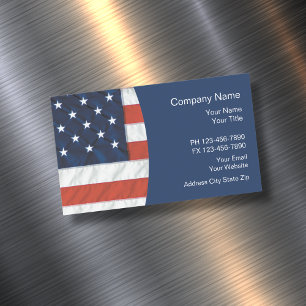 Patriotic American Theme Magnetic Business Card