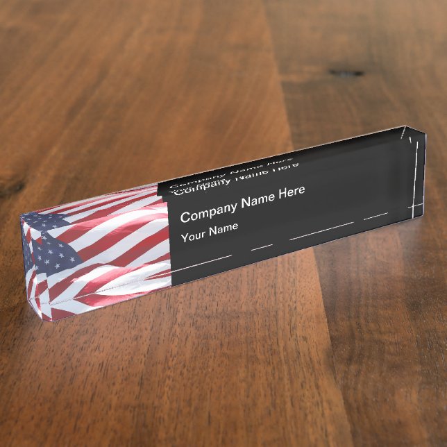 Patriotic American Theme Nameplate (Side)