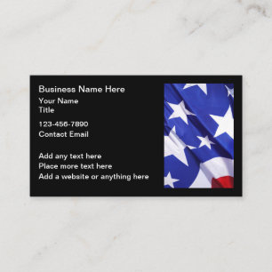 Patriotic American Themed Business Cards