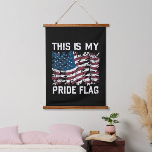 Patriotic American This Is My Pride Flag USA Hanging Tapestry