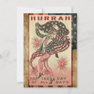 Patriotic American Uncle Sam 4th Of July Holiday Card