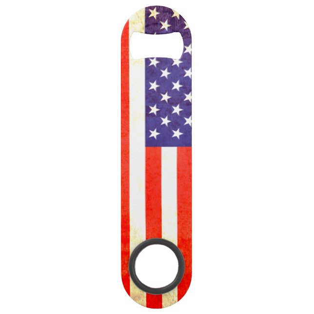 Patriotic American US flag bottle opener (Front)
