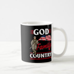 Patriotic American Us Flag God Family Country Coffee Mug