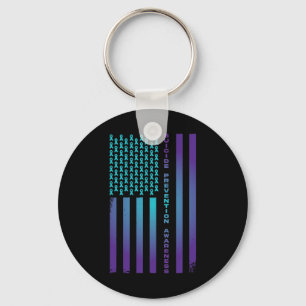 Patriotic American Us Flag Suicide Prevention Awar Key Ring
