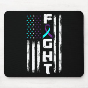 Patriotic American Us Flag Suicide Prevention Awar Mouse Mat