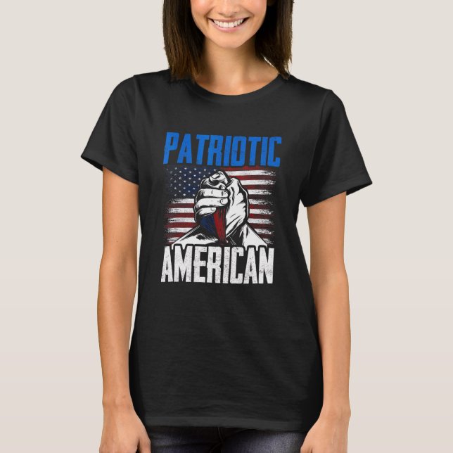 Patriotic American Us Patriot Usa Us Usa America 1 T-Shirt (Front)