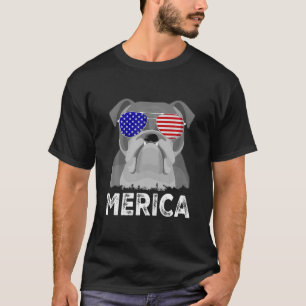 Patriotic American USA Flag Funny Merica English B T-Shirt