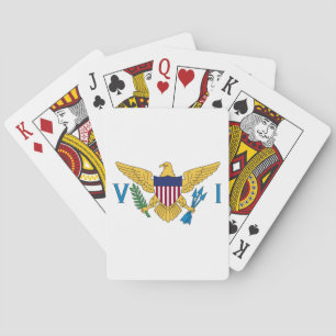 Patriotic American Virgin Islands Flag Playing Cards