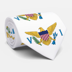 Patriotic American Virgin Islands Flag Tie
