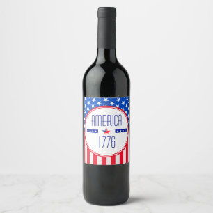 Patriotic American Wine Label