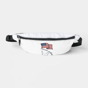 Patriotic American Wirehair Cat Vintage Design_1 Bum Bags