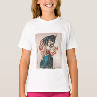 Patriotic American Woman | American Flag | 250 USA T-Shirt
