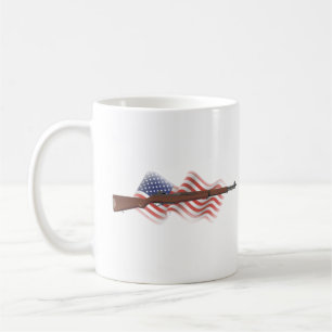 Patriotic American WW2 Rifle M1 Garand Coffee Mug