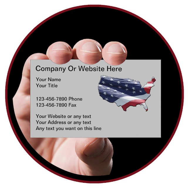 Patriotic Americana Theme Business Card Template (Creator Uploaded)