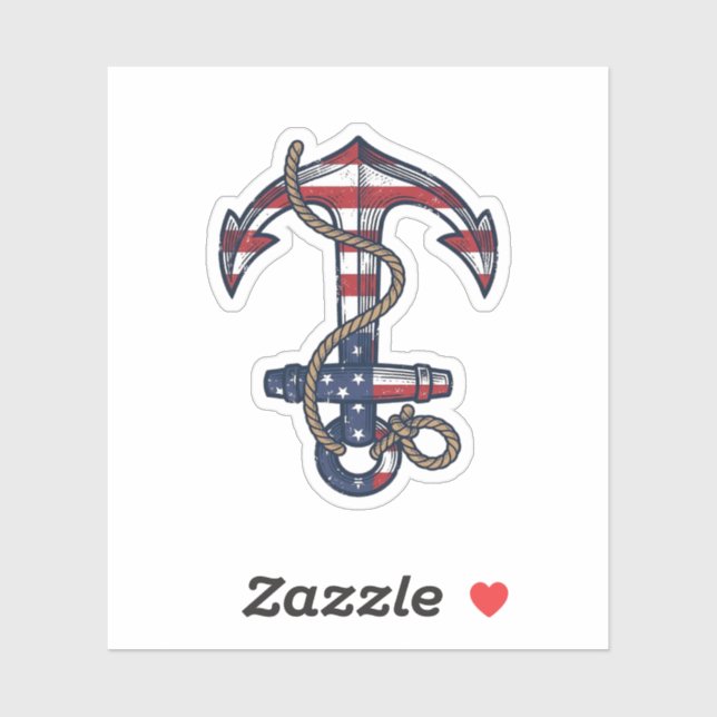 Patriotic Anchor Vintage Vector Design_1 (Sheet)