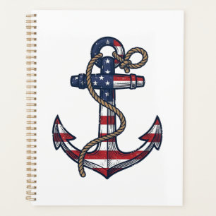 Patriotic Anchor Vintage Vector Design_1 Planner