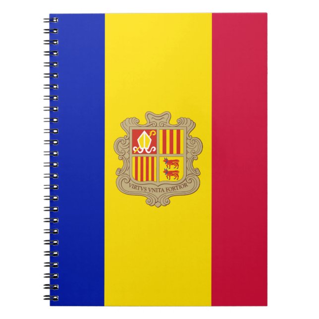 Patriotic Andorra Flag Notebook (Front)
