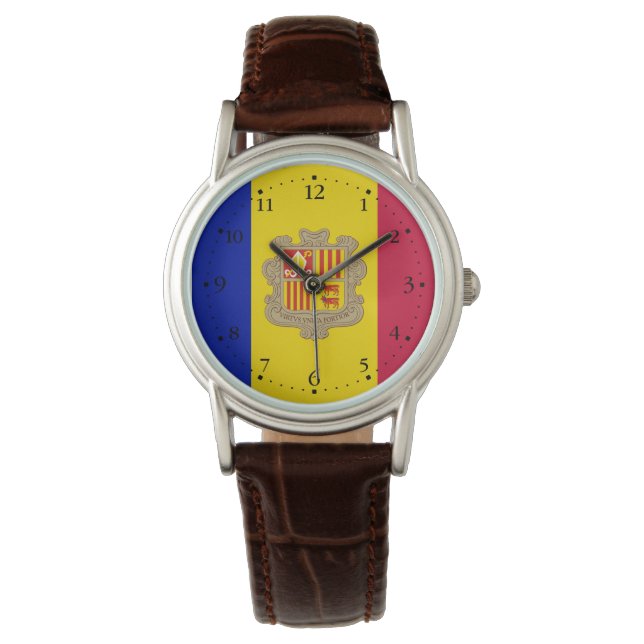 Patriotic Andorra Flag Watch (Front)