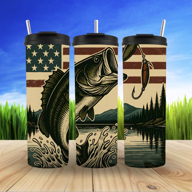  Patriotic Angler's Catch Thermal Tumbler (Creator Uploaded)