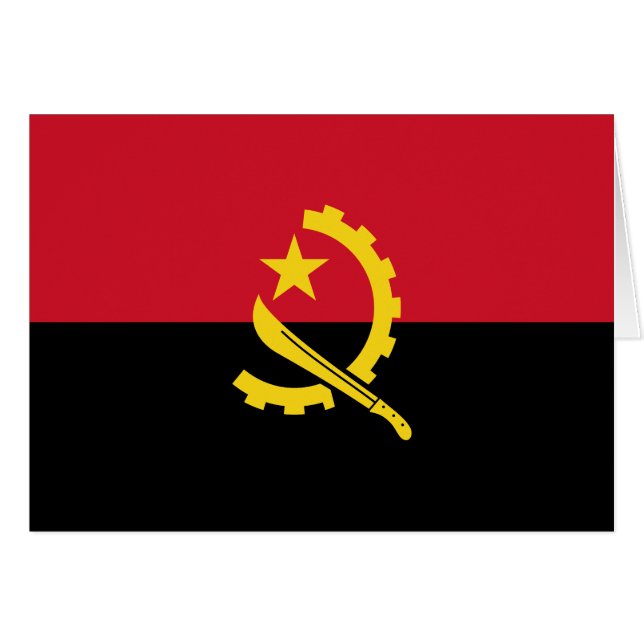 Patriotic Angolan Flag (Front Horizontal)
