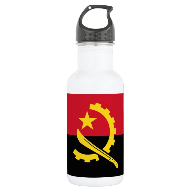 Patriotic Angolan Flag 532 Ml Water Bottle (Front)