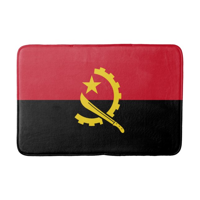 Patriotic Angolan Flag Bath Mat (Front)