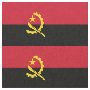 Patriotic Angolan Flag Fabric