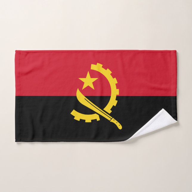 Patriotic Angolan Flag Hand Towel (Hand Towel)