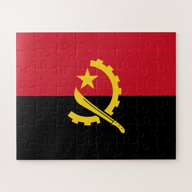 Patriotic Angolan Flag Jigsaw Puzzle (Horizontal)