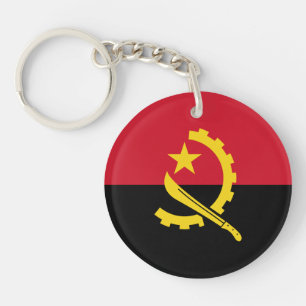 Patriotic Angolan Flag Key Ring