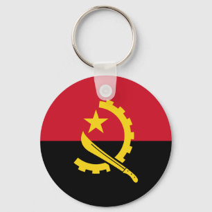 Patriotic Angolan Flag Key Ring