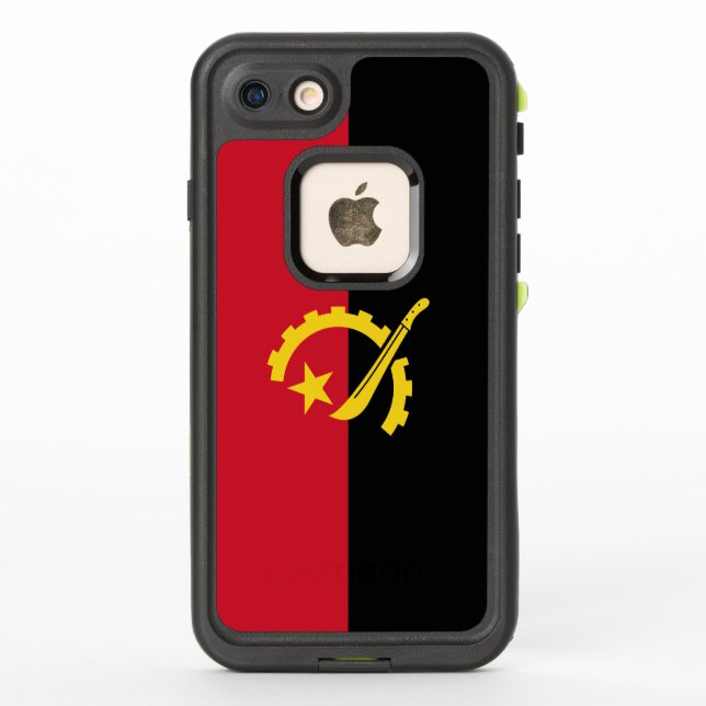 Patriotic Angolan Flag LifeProof iPhone Case (Back)