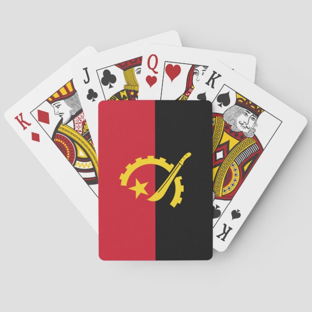 Patriotic Angolan Flag Playing Cards (Back)