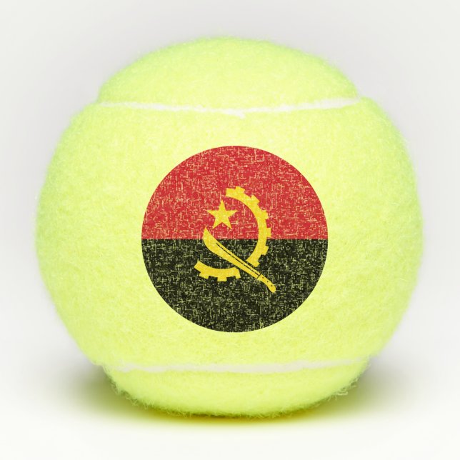 Patriotic Angolan Flag Tennis Balls (Front)
