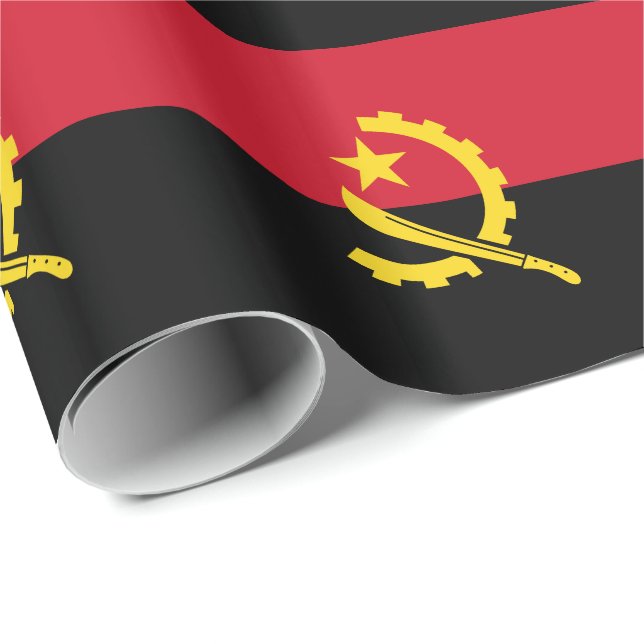 Patriotic Angolan Flag Wrapping Paper (Roll Corner)