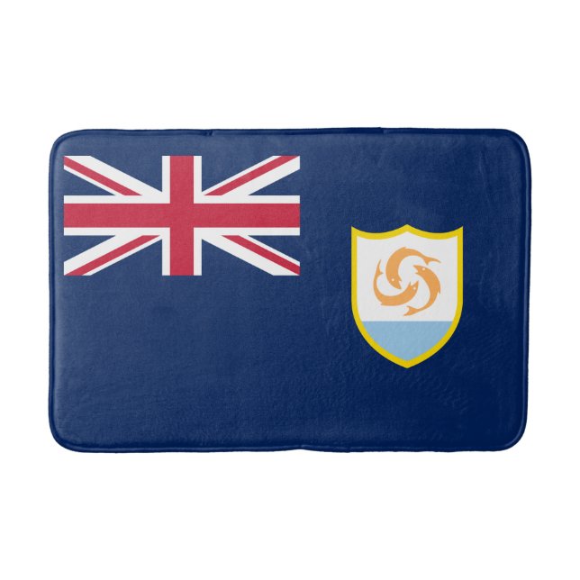 Patriotic Anguilla Flag Bath Mat (Front)