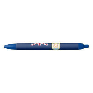 Patriotic Anguilla Flag Black Ink Pen