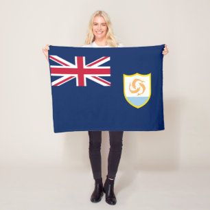 Patriotic Anguilla Flag Fleece Blanket