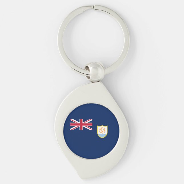Patriotic Anguilla Flag Key Ring (Front)