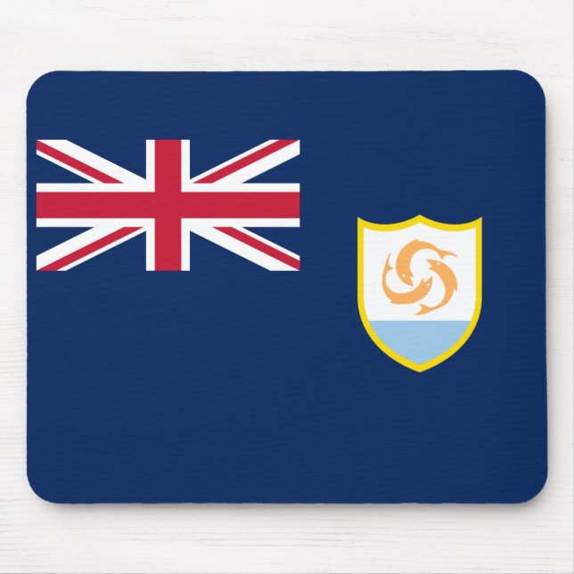 Patriotic Anguilla Flag Mouse Mat (Front)