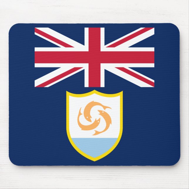 Patriotic Anguilla Flag Mouse Pad (Front)