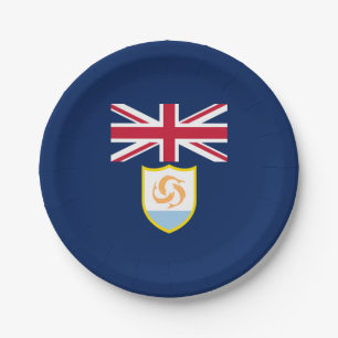 Patriotic Anguilla Flag Paper Plate