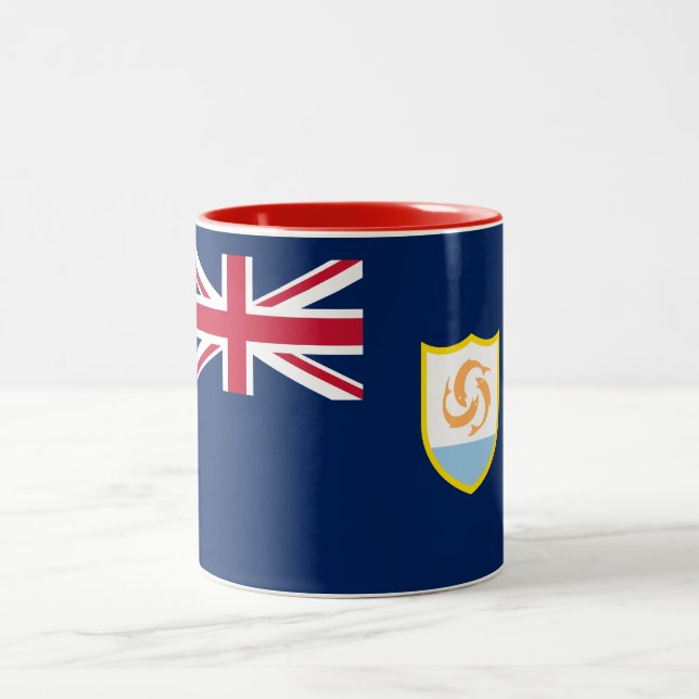 Patriotic Anguilla Flag Two-Tone Coffee Mug (Center)