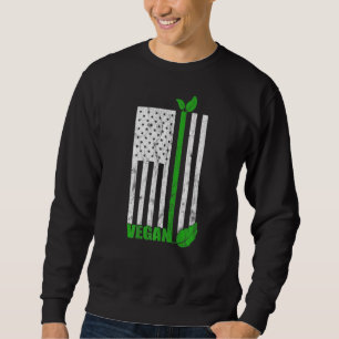 Patriotic Animal Rights Activist Vegetarian Usa Fl Sweatshirt
