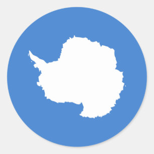 Patriotic Antarctica Flag Classic Round Sticker