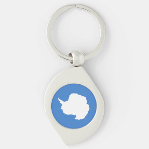 Patriotic Antarctica Flag Key Ring