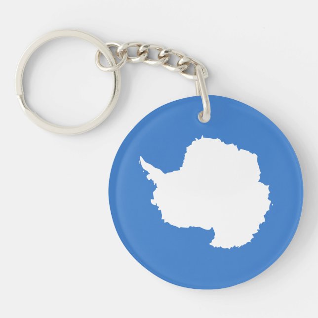 Patriotic Antarctica Flag Key Ring (Front)