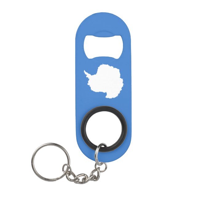 Patriotic Antarctica Flag Keychain Bottle Opener (Front)